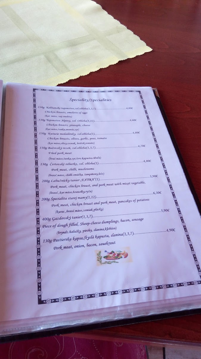 Menu Motorest Alpina-3